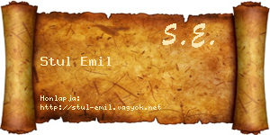 Stul Emil névjegykártya