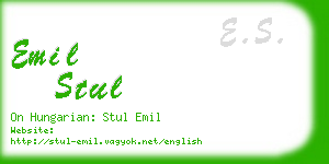 emil stul business card
